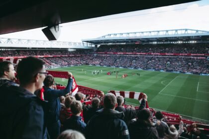 Champions league match ongoing at the stadium